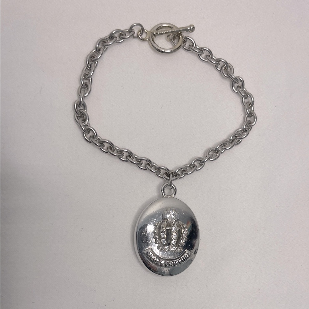 Juicy Couture Vintage Silver Crown Bracelet GUC